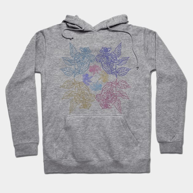 Geometrtic beautiful colorful floral design Hoodie by Earthy Planty